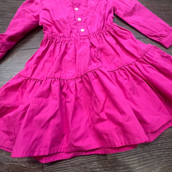 Polo Ralph Lauren Baby Girl Shirt Dress, Pink, Long Sleeve, 18 months, Spring - Picture 5 of 13